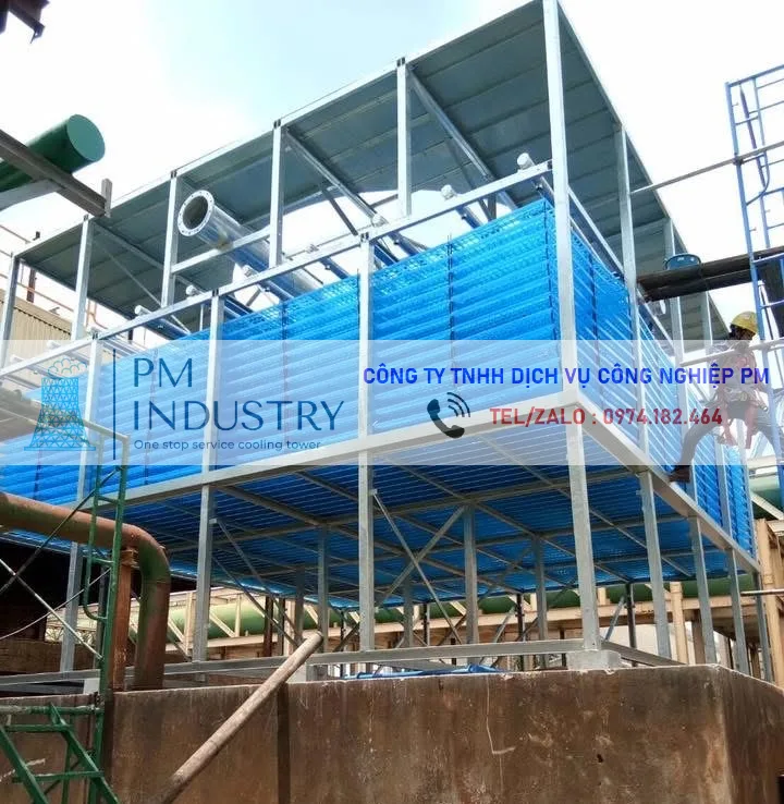 THÁP GIẢI NHIỆT CÔNG NGHIỆP KẾT CẤU THÉP MẠ KẼM